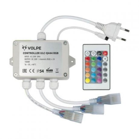 Контроллер Volpe для светодиодных RGB лент 220B (UL-00002275) ULC-Q444 RGB White
