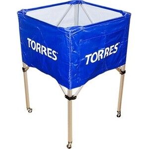 Тележка для мячей Torres арт. SS11022, на 25-30 шт., сине-белая