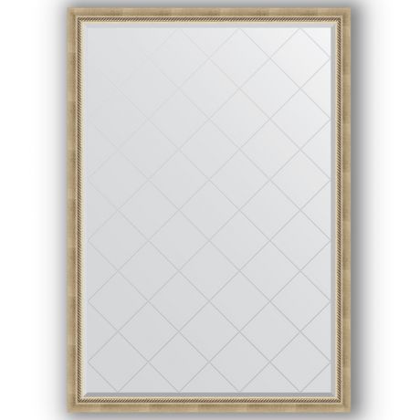 Зеркало 128х183 см состаренное серебро с плетением Evoform Exclusive-G BY 4476