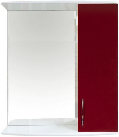 Зеркальный шкаф 50х70,1 см белый глянец/бордо глянец Orange Роса Ro-50ZSC