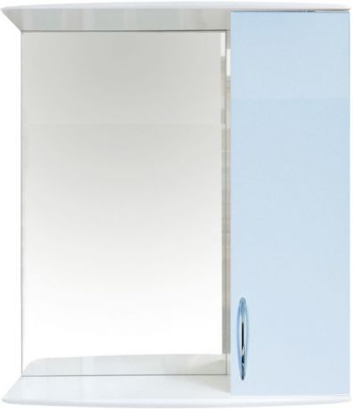 Зеркальный шкаф 50х70,1 см белый глянец/голубой глянец Orange Роса Ro-50ZSB
