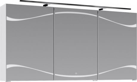 Зеркальный шкаф 120х70 см белый глянец Clarberg Due Amanti Due.04.12/W