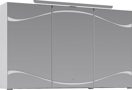 Зеркальный шкаф 100х70 см белый глянец Clarberg Due Amanti Due.04.10/W