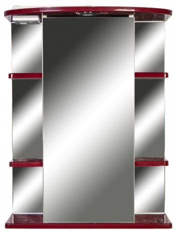 Зеркальный шкаф 55х72 см бордо глянец Orange Кларис Kl-55ZSC