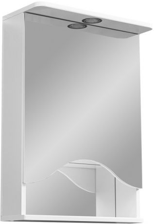 Зеркальный шкаф 50х70 см белый глянец/белый матовый R Stella Polar Лиана SP-00000036