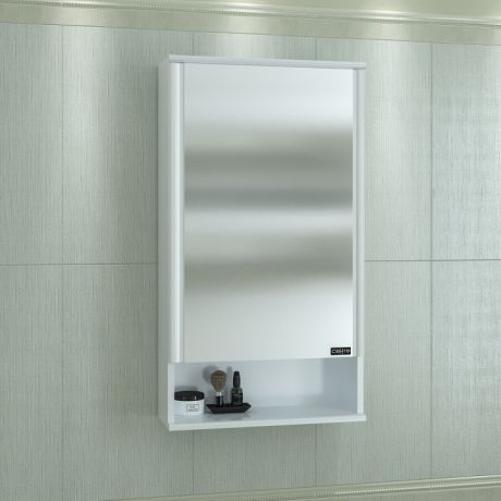 Зеркальный шкаф 50х90 см белый глянец R Санта Вегас 700177