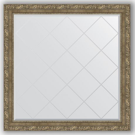 Зеркало 105х105 см виньетка античная латунь Evoform Exclusive-G BY 4446