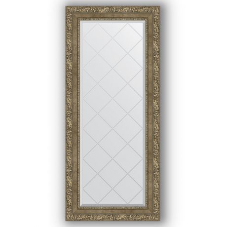 Зеркало 55х125 см виньетка античная латунь Evoform Exclusive-G BY 4059