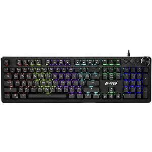 Игровая клавиатура Hiper MK-5 PULSE чёрная (104кл, USB, Outemu, RGB подсветка)