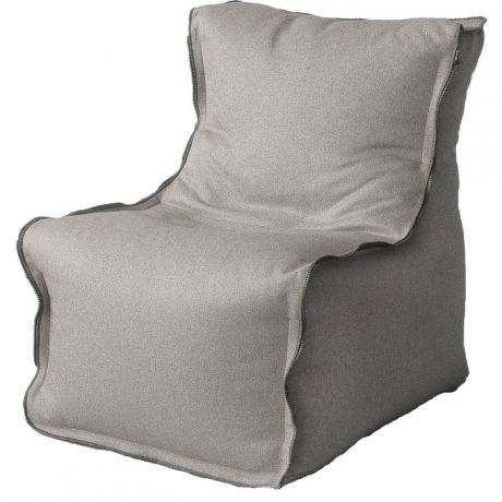 Бескаркасное кресло Mypuff Лофт-Элит светло-серый микровельвет lf-458