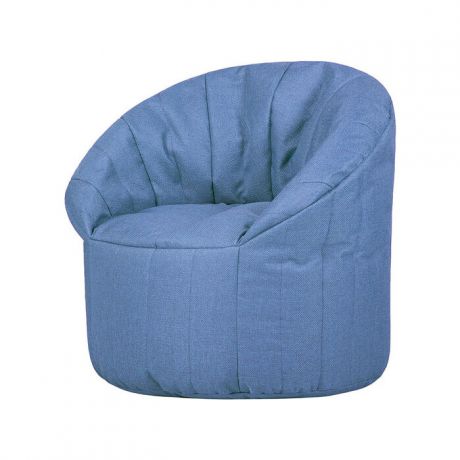 Бескаркасное кресло Папа Пуф Club chair blue