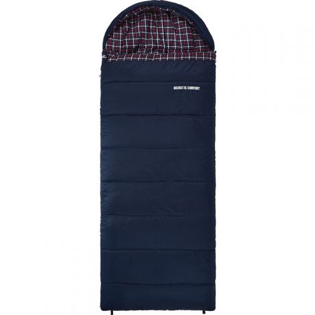 Спальный мешок TREK PLANET Belfast XL Comfort, широкий с фланелью, левая молния, цвет- черный 70394-L