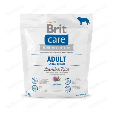 Сухой корм Brit Care Adult Large Breed Lamb & Rice гипоаллергенный с ягненком и рисом для взрослых собак крупных пород 1кг (132714)