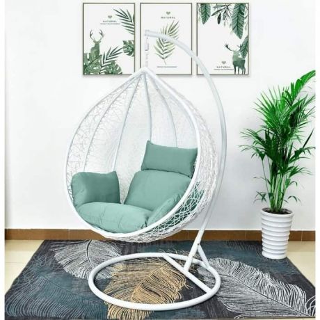 Подвесное кресло Afina garden AFM-168A-XL white/green