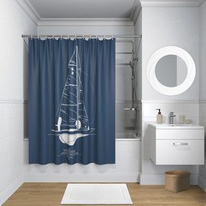 Штора для ванной IDDIS Basic 180x200, темно-синий (B32P218i11)