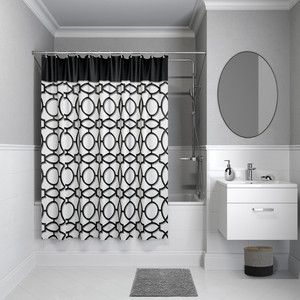 Штора для ванной IDDIS Basic 180x200, черно-белая (B11P218i11)