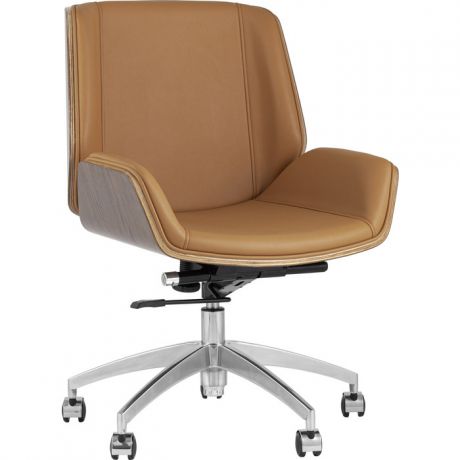 Кресло офисное TopChairs Crown коричневое B1707 1129-10