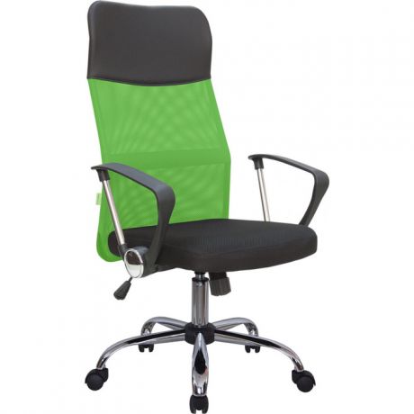 Кресло Riva Chair RCH 8074 черная ткань/зеленая сетка
