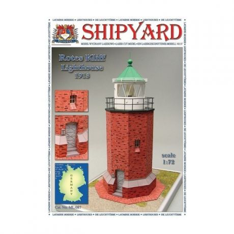 Сборная картонная модель Shipyard маяк Rotes Kliff Lighthouse (№87), 1/72