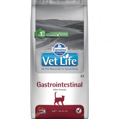 Сухой корм Farmina Vet Life Gastrointestinal Feline диета при нарушениях пищеварения для кошек 10кг