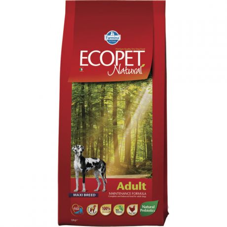 Сухой корм Farmina Ecopet Natural Adult Dog Maxi Chicken с курицей для взрослых собак крупных пород 12кг