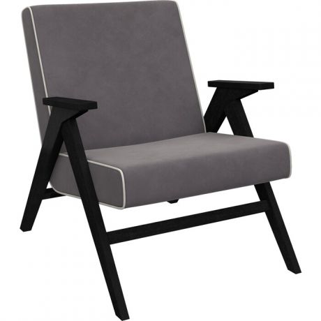Кресло для отдыха Мебель Импэкс Вест венге ткань Verona antrazite grey, кант Verona light grey