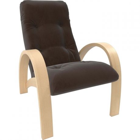 Кресло Мебель Импэкс Модель S7 натуральное дерево/шпон ткань Verona brown