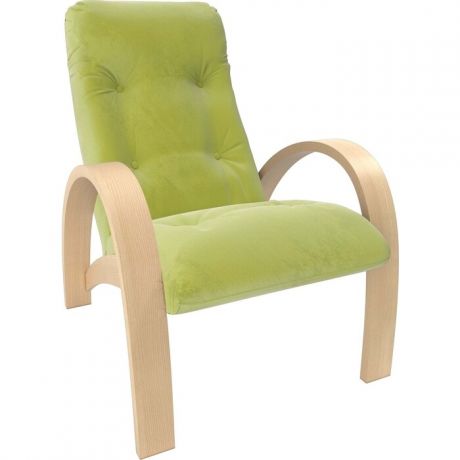 Кресло Мебель Импэкс Модель S7 натуральное дерево /шпон ткань Verona apple green