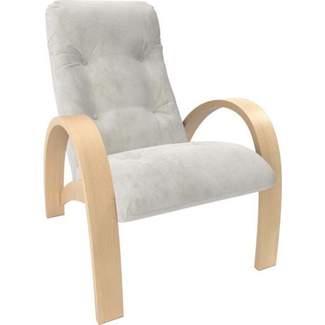 Кресло Мебель Импэкс Модель S7 натуральное дерево/шпон ткань Verona light grey