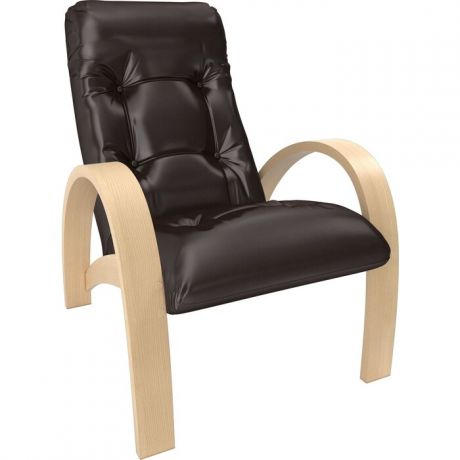 Кресло Мебель Импэкс Модель S7 натуральное дерево/шпон к/з oregon perlamutr 120