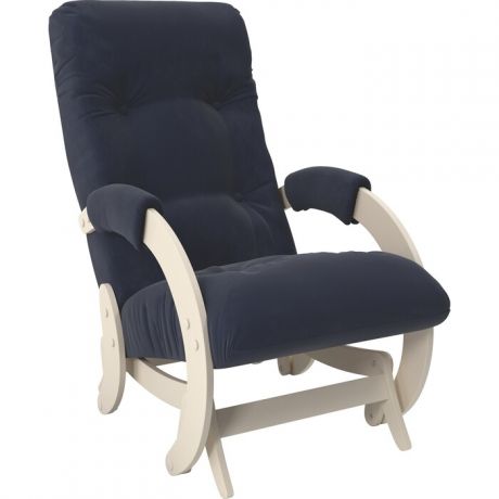 Кресло-качалка глайдер Мебель Импэкс Модель 68 дуб шампань ткань Verona denim blue