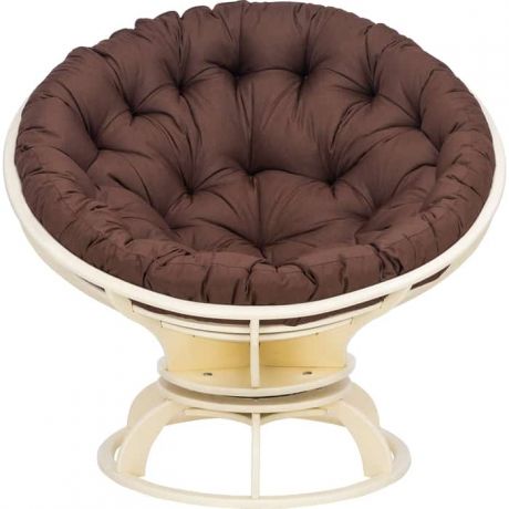Кресло вращающееся Мебель Импэкс Папасан с подушкой дуб шампань, подушка Tesla chocolate