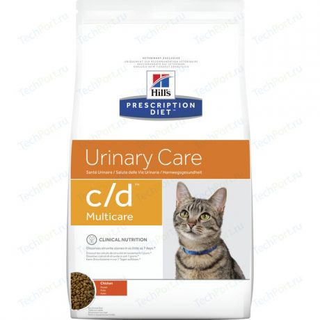 Сухой корм Hill's Prescription Diet c/d Urinary Care Milticare with Chicken с курицей диета при профилактике МКБ для кошек 400г (5482)