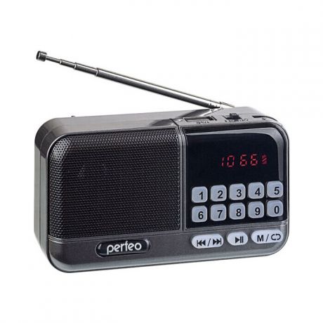Радиоприемник Perfeo ASPEN FM+ серый (i20) [PF_B4060]