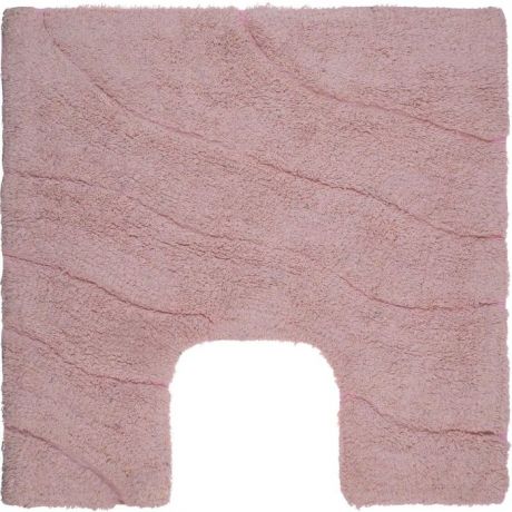 Коврик для ванной Fora TRENDY хлопковый Волна розовый с U- вырезом 50*50см