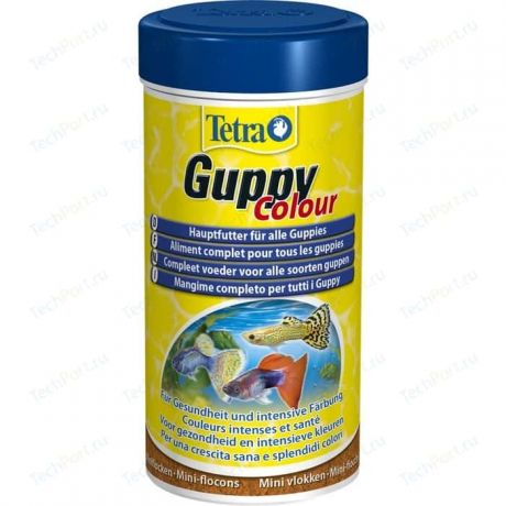 Корм Tetra Guppy Colour Mini Flakes Complete Food for All Guppy мини-хлопья для улучшения окраса гуппи 250мл