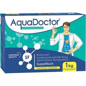 ФЛОКУЛЯНТ AquaDoctor AQ2499 1кг коробка табл.8х(5х25)гр коагулирующий препарат медленнорастворимый0