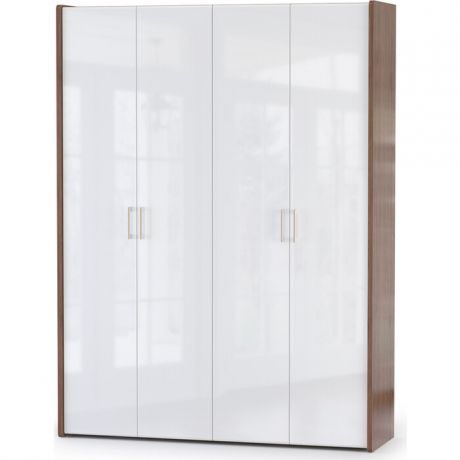 Шкаф для одежды Моби Камея 10.79 белый глянец/орех селект каминный