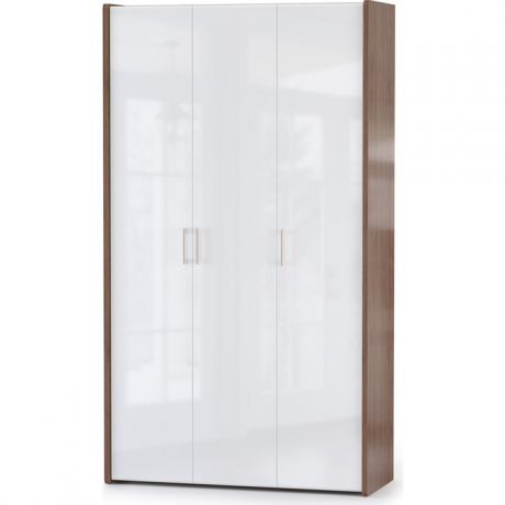 Шкаф для одежды Моби Камея 10.78 белый глянец/орех селект каминный