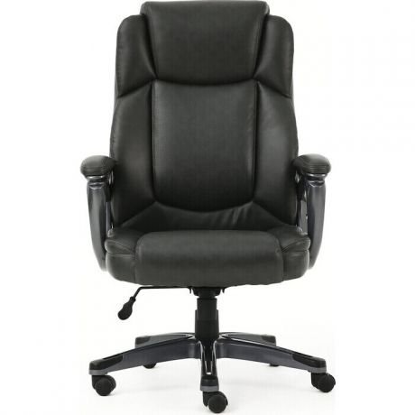 Кресло офисное Brabix Favorite EX-577 пружинный блок рециклированная кожа серое Premium 531935