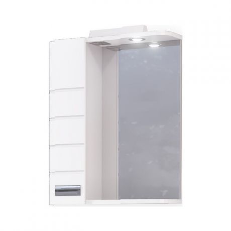 Зеркало-шкаф Raval Kub 50 с подсветкой, белый (Kub.03.50/W)