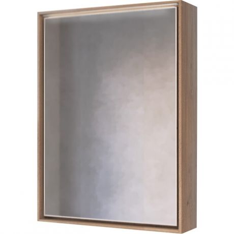 Зеркальный шкаф Raval Frame 60 с подсветкой, дуб трюфель (Fra.03.60/DT)