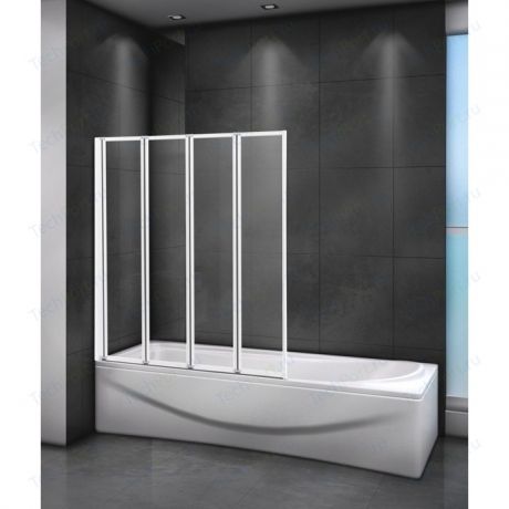 Шторка для ванной Cezares Relax 80x140 Punto, белая, левая (RELAX-V-4-80/140-P-Bi-L)