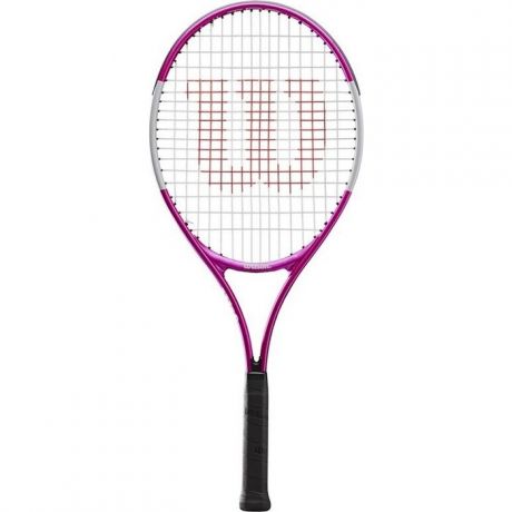 Ракетка для большого тенниса Wilson Ultra Pink23 GR0000, арт. WR027910U, для 7-8 лет, алюминий,со струн,роз-бел-черн