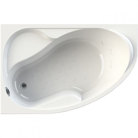 Акриловая ванна Radomir Амелия 160х105 левая, с каркасом, фронтальной панелью, сливом-переливом (1-01-2-1-1-017К)