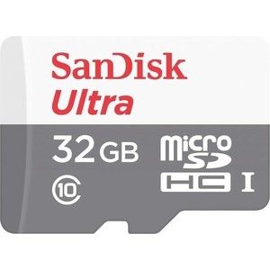 Карта памяти Sandisk Ultra Android microSDHC + SD Adapter 32GB 80MB/s Class 10 UHS-I (SDSQUNS-032G-GN3MA)