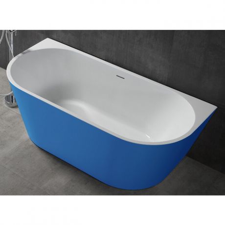 Акриловая ванна Abber 170x80 пристенная, синяя (AB9216-1.7DB)