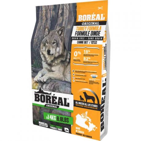 Сухой корм Boreal Original для собак всех пород с индейкой 4кг