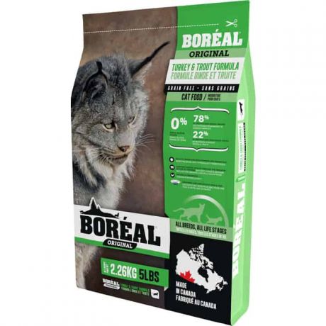 Сухой корм Boreal Original для кошек всех пород с индейкой и форелью 2,26кг