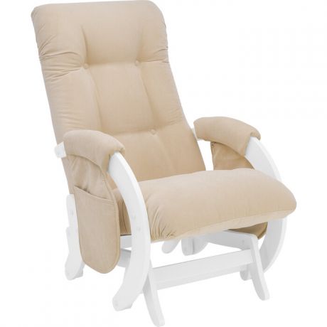 Кресло для кормления Milli Smile молочный дуб, ткань Verona vanilla с карманами